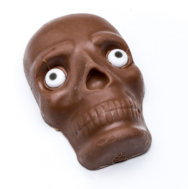 stefanelli's milk chocolate skull with eyes